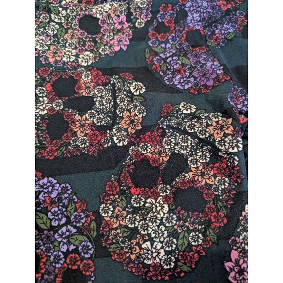 O/S LuLaRoe Floral Skull Floral Sugar Skull Leggings - Unicorn | Rare | HTF! - Picture 7 of 9